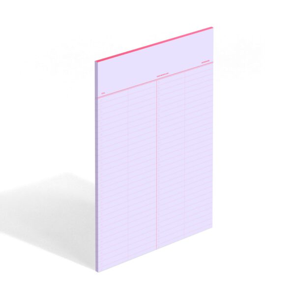 Note Paper Vocabulary - Fairy Purple